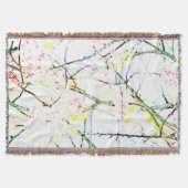 Kleurig abstract bloemontwerp op wit deken (Voorkant)