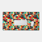 Kleurig abstract geomreëel ontwerp voor helder ele bureaumat (Keyboard & Muis)