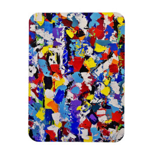 Kleurig abstract kunstschilderontwerp magneet