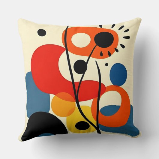 Kleurig abstract ontwerp kussen (Achterkant)