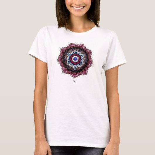 Kleurig abstract patroon (buitenaards oog) t-shirt (Voorkant)