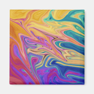 Kleurig abstract patroon magneet