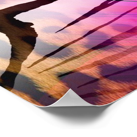 Kleurig abstract patroon met zebra textureabstra poster (Hoek)