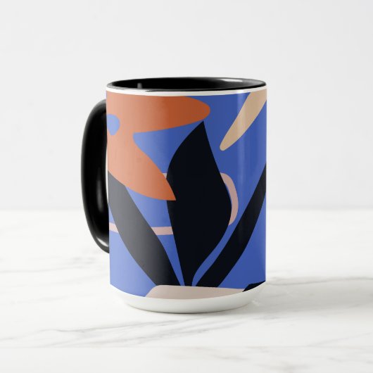 Kleurig abstract patroon mok (Voorkant links)