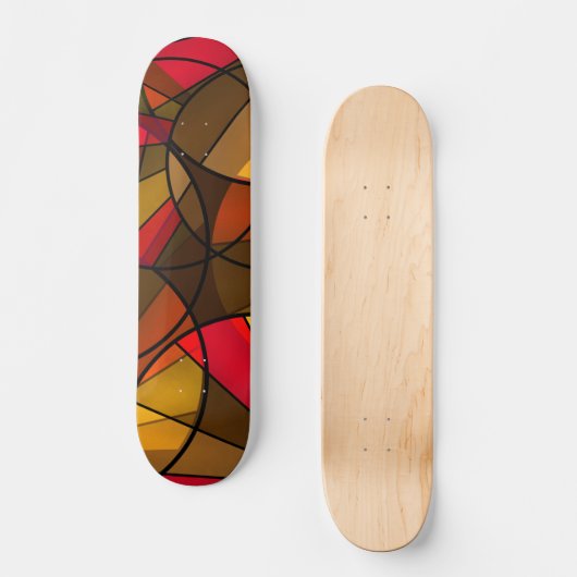 Kleurig abstract patroon skateboard (Voorkant)