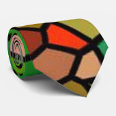 Kleurig abstract patroon stropdas (Opgerold)