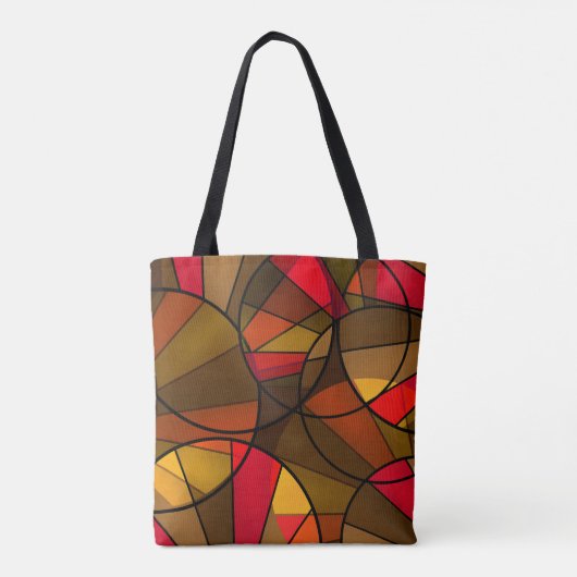 Kleurig abstract patroon tote bag (Achterkant)