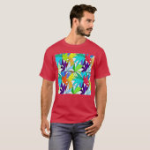 Kleurig Abstract patroonontwerp T-shirt (Voorkant volledig)
