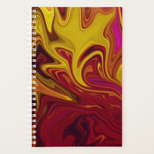 Kleurig abstract schilderij planner (Voorkant)