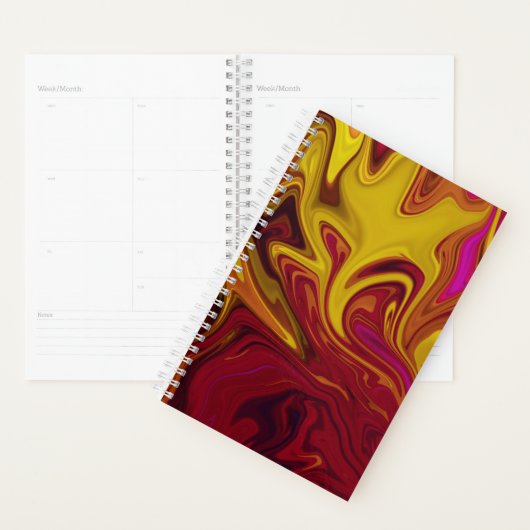 Kleurig abstract schilderij planner (Display)
