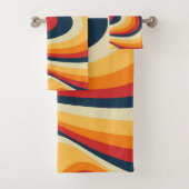 Kleurig abstract vormontwerp bad handdoek (Insitu)