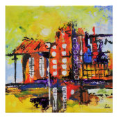 Kleurig Abstract vormontwerp Perfect Poster (Voorkant)