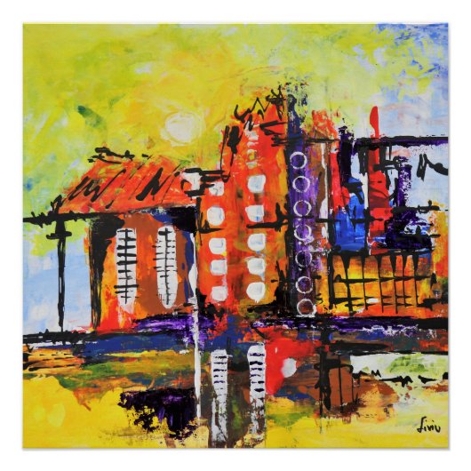 Kleurig Abstract vormontwerp Perfect Poster (Voorkant)