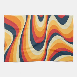 Kleurig abstract vormontwerp theedoek