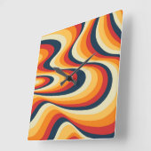 Kleurig abstract vormontwerp vierkante klok (Hoek)