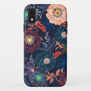 Kleurig Abstracte Floral design iPhone XR Hoesje