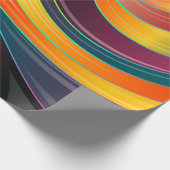 Kleurig Abstracte Retro-patroon Cadeaupapier (Hoek)