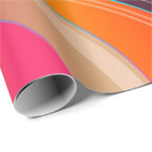 Kleurig Abstracte Retro-patroon Cadeaupapier (Rol Hoek)