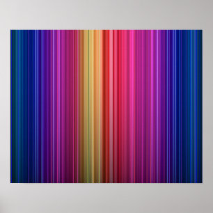 Kleurig Acrylvormig verticaal regenboogpatroon Poster