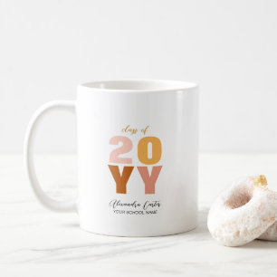 Kleurig afstudeerjaar gepersonaliseerd naam cadeau koffiemok
