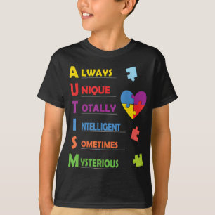 Kleurig ASD-ontwerp voor oudere ouders van autiste T-shirt