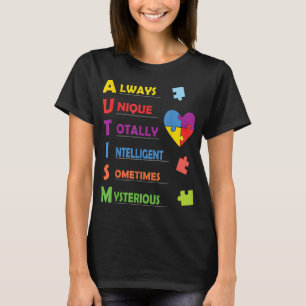 Kleurig ASD-ontwerp voor oudere ouders van autiste T-shirt