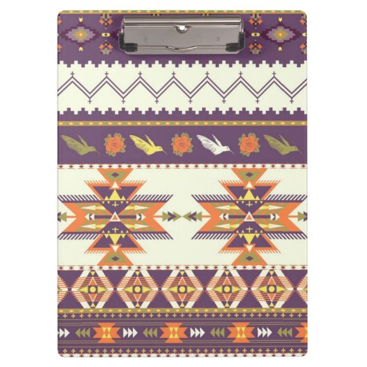 Kleurig aztec-patroon klembord (Voorkant)