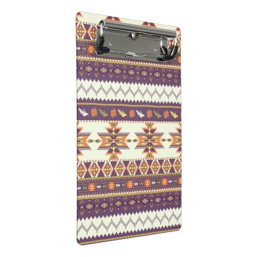 Kleurig aztec-patroon mini klembord (Schuin)