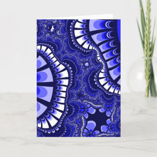 Kleurig blauw en wit fractal kaart