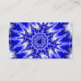 Kleurig blauw en wit fractal visitekaartje