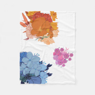 Kleurig Bloemen Dekbed Fleece Deken