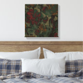 Kleurig bloemenkruitpatroon canvas afdruk (Insitu (Slaapkamer))