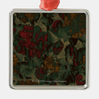 Kleurig bloemenkruitpatroon metalen ornament