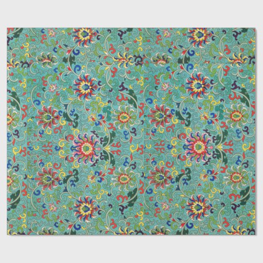 Kleurig bloemetjespatroon Verpakkingspapier Cadeaupapier (Vlak)