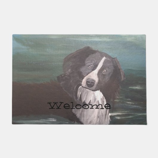 Kleurig bloemontwerp deurmat (Voorkant)