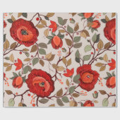 Kleurig bloempatroon. Behangselpapier met grote wa Cadeaupapier (Vlak)