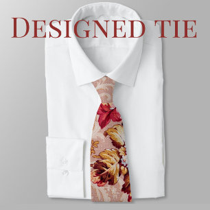  kleurig bloempatroon met een koele achtergrond stropdas