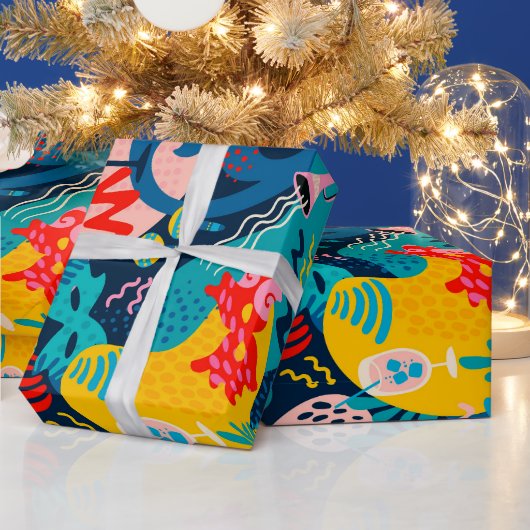 Kleurig carnavalpatroon cadeaupapier (Feestdagen)