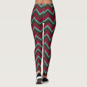 Kleurig chevron zigzag patroon leggings (Achterkant)