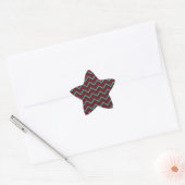 Kleurig chevron zigzag patroon ster sticker (Envelop)