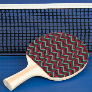 Kleurig chevron zigzag patroon tafeltennisbatje