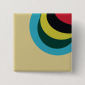 Kleurig curvepatroon vierkante button 5,1 cm (Voorkant)