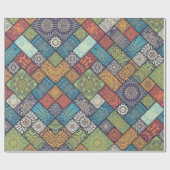 Kleurig diagonaal patroon cadeaupapier (Vlak)