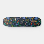 kleurig Ditsy Floral Blue Design Skateboard (Horizontaal)