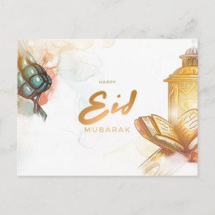 Kleurig Eid Mubarak Feestdagenkaart