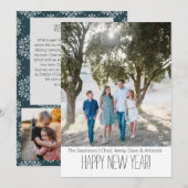 Kleurig en helder nieuwjaarskaart feestdagenkaart (Voorkant / Achterkant)