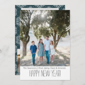 Kleurig en helder nieuwjaarskaart met foto feestdagenkaart (Voorkant / Achterkant)