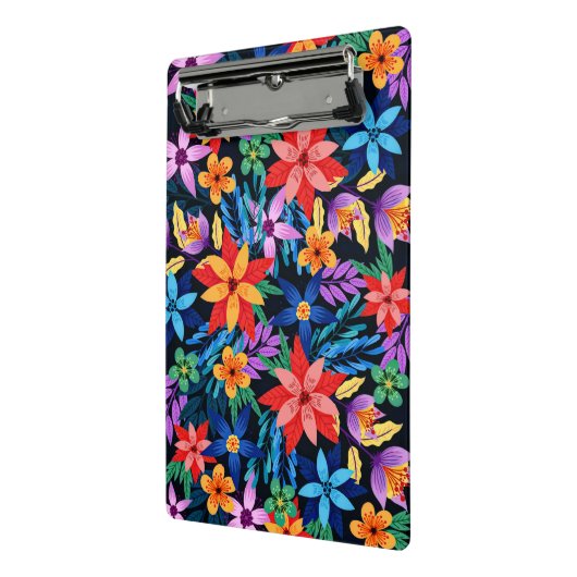 Kleurig exotisch Floral Patroon Mini Klembord (Angled2)