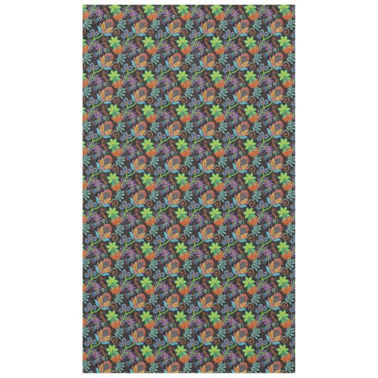 Kleurig exotische bloemen patroon, glazen kralen tafelkleed (Voorkant)