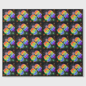 Kleurig Fireworks + Rainboogpatroon "92" Event # Cadeaupapier (Vlak)